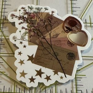 •Brand New• Vintage Letters Aesthetic Waterproof Sticker